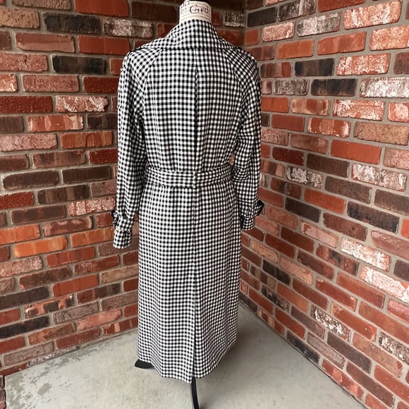 MISS SELFRIDGE BLACK WHITE HOUNSTOOTH TRENCH COAT SIZE 6 NEW - Picture 5 of 13